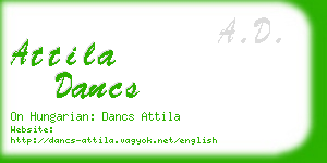 attila dancs business card
